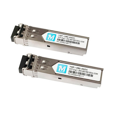3 1.25G Duplex 550m 850nm Conector LC DDM 1000BASE MMF Modulo de fibra óptica Transceptor SFP enchufable