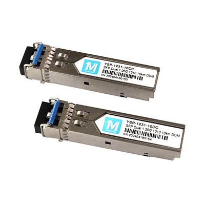 1.25G Duplex 10km Distancia 1310nm Conector LC DDM 1000BASE SMF módulo de fibra óptica Transceptor SFP enchufable