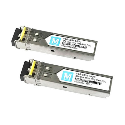 3 155M Duplex 80km 1550nm Conector LC DDM 100BASE SMF módulo de fibra óptica Transceptor SFP enchufable