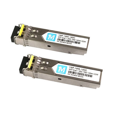 Tipo de fibra SMF 120km Distancia 1.25G Duplex 1550nm Conector LC DDM Transceptor SFP enchufable para módulo de fibra óptica