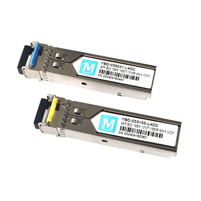 155M BIDI LC Connector Modulo óptico DDM WDM Simplex Transceptor Modulo SFP para una distancia de transmisión de 40 km en fibra SMF