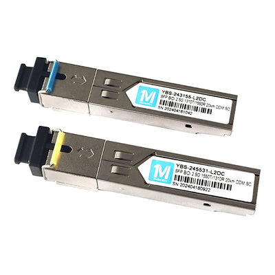 2.5G BIDI 20km 1310nm/1550nm Conector SC Modulo óptico DDM WDM Simplex Transceptor Modulo SFP para la transferencia de datos de velocidad