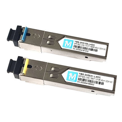 Fibra SMF Tipo 2.5G BIDI 40km 1310nm/1550nm Conector SC Modulo óptico DDM WDM Simplex Transceptor Modulo SFP