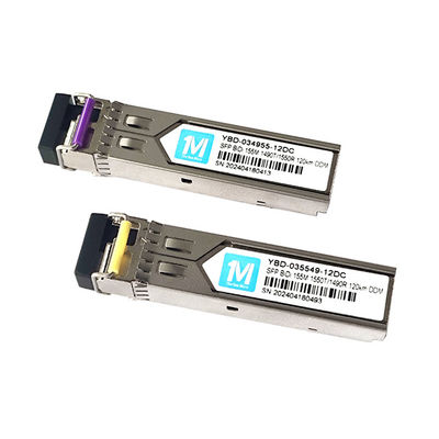 3.3V Transceptores de fibra óptica 155M BIDI 120km 1490nm/1550nm Conector LC DDM WDM Modulo óptico simple Transceptor módulo SFP