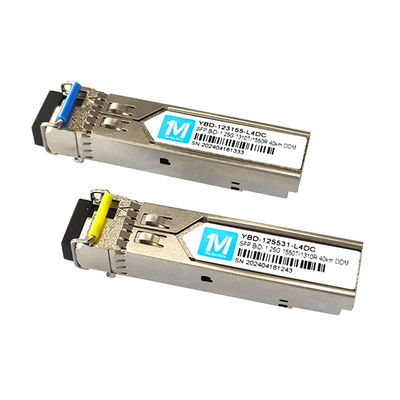 1.25G BIDI 40km 1310nm/1550nm Conector LC Modulo óptico DDM WDM Simplex Transceptor Modulo SFP para la transferencia de datos de velocidad