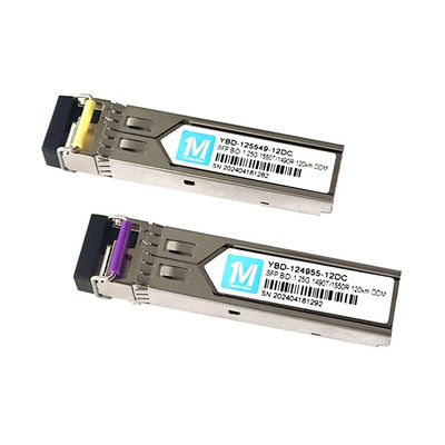 1.25G BIDI 120km 1490nm/1550nm Conector LC Modulo óptico DDM WDM Simplex Transceptor SFP para un rendimiento de red suave