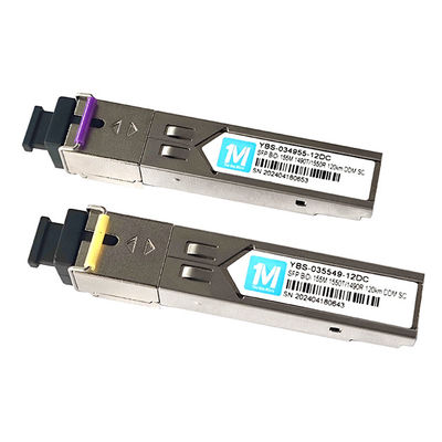 155M BIDI 120km 1490nm/1550nm Conector SC DDM WDM Transceptor de fibra óptica simple SFP módulo con funciones DDM y WDM