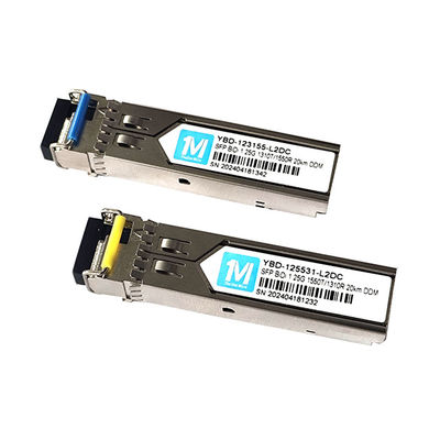 Tipo de fibra SMF 1.25G BIDI 20km 1310nm/1550nm Conector LC DDM WDM Modulo óptico simple Transceptor módulo SFP para FTTX