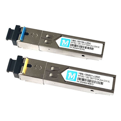FTTX 1.25G BIDI 20km 1310nm/1550nm Conector SC DDM WDM Modulo óptico simple Transceptor Modulo SFP Rendimiento