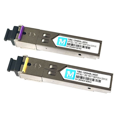 Tipo de fibra SMF 1.25G BIDI 80km 1490nm/1550nm Conector SC DDM WDM Modulo óptico simple Transceptor módulo SFP para FTTX