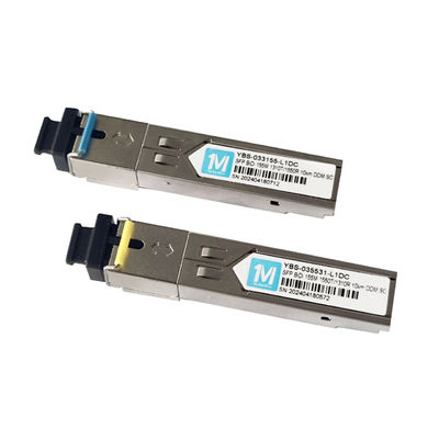 Tipo de fibra SMF 155M BIDI 10km 1310nm/1550nm Conector SC DDM WDM Modulo óptico simple Transceptor SFP para redes FTTX