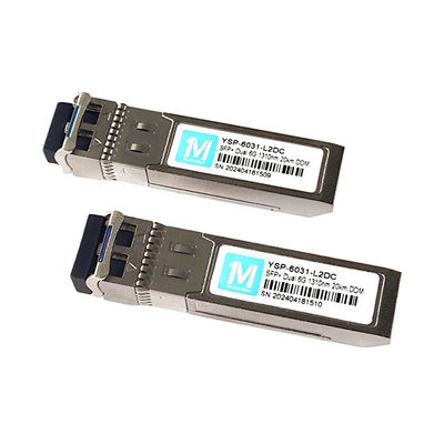 6G SFP 20km 1310nm LC DDM SMF Fibra de tipo módulo óptico de modo único para la transmisión de datos de red IP