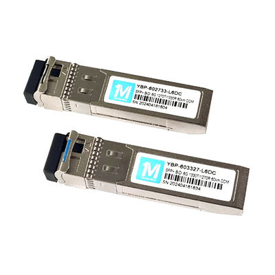 6G SFP BIDI 60km Conector WDM LC Transceptor óptico DDM 1270/1330nm Tasa de datos 6G Modulo de transceptor de fibra de modo único