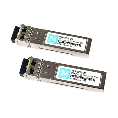 10G SFP Duplex LC 80km 1550nm LC DDM SMF 10GB Modulo óptico de modo único Modulo SFP SFP 10G ZR 1550nm longitud de onda