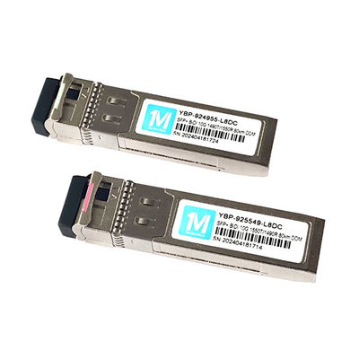 10G SFP BIDI 80km 1490nm/1550nm WDM Conector LC Transceptor óptico DDM para aplicaciones de centro de datos de ancho de banda