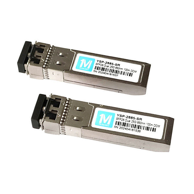 FTTX 25G SFP28 Duplex 100m 850nm LC DDM MMF Multimodo VCSEL 25GB SFP28 Módulo óptico receptor SFP28 25G SR con 3