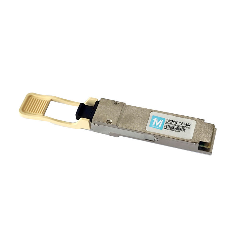 Modulo óptico MPO de velocidad de datos 100G QSFP28-100G-SR4 DDM Compatible Transceptor de fibra óptica de 850nm 100m