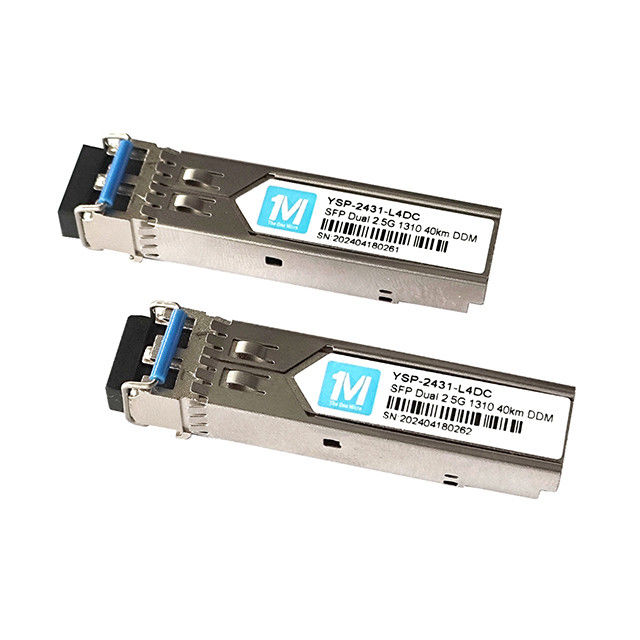 Conexión de red estable 2.5G Duplex 40km SMF módulo de fibra óptica Transceptor SFP enchufable con conector LC de 1310nm DDM