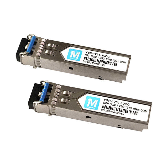 1.25G Duplex 10km Distancia 1310nm Conector LC DDM 1000BASE SMF módulo de fibra óptica Transceptor SFP enchufable