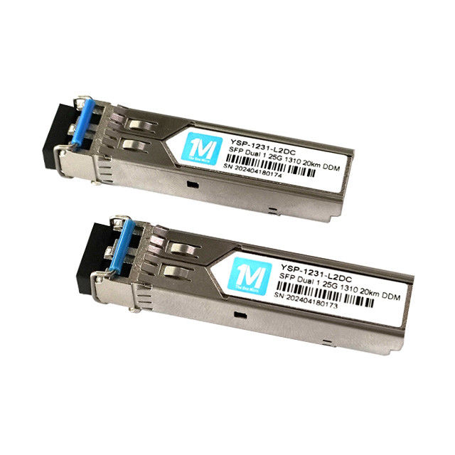 1.25G Duplex 20km 1310nm LC Connector 1000BASE SMF módulo de fibra óptica SFP Transceptor enchufable con implementación DDMI