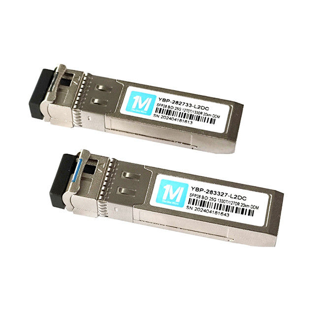 25G BIDI SFP Transceptor 20km 1270nm/1330nm Conector LC Módulo óptico de fibra WDM con transmisión a larga distancia