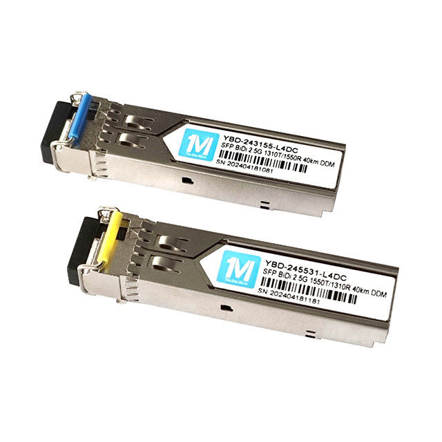 Tipo de fibra SMF 2.5G BIDI 40km 1310nm/1550nm Conector LC DDM WDM Modulo óptico simple Modulo transceptor SFP