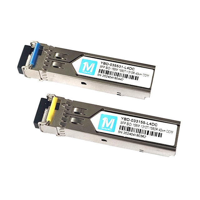 155M BIDI LC Connector Modulo óptico DDM WDM Simplex Transceptor Modulo SFP para una distancia de transmisión de 40 km en fibra SMF