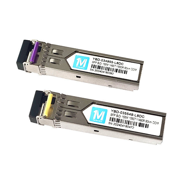 80 km Distancia Tiempo 3 años LC Conector DDM WDM Simplex Módulo óptico Transceptor SFP Módulo 155M BIDI 1490nm/1550nmn