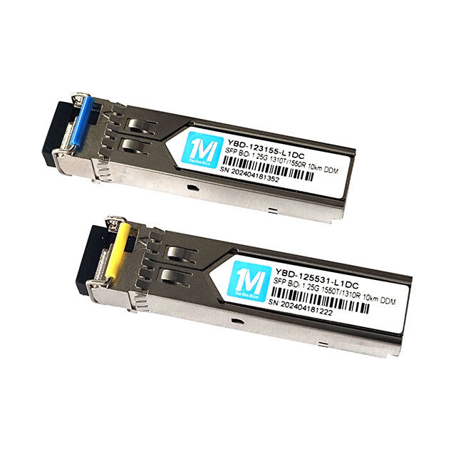 FTTX 1.25G BIDI 10km 1310nm/1550nm Conector LC Modulo óptico DDM WDM Simplex Transceptor Modulo SFP para red 4g
