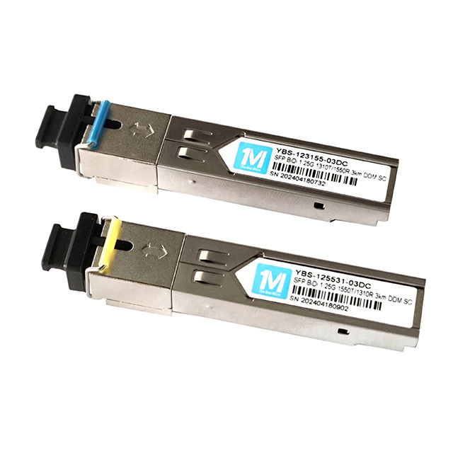 3 DDMI Sí 1.25G BIDI 3km 1310nm/1550nm Conector SC WDM Modulo óptico simple SFP Transceptor para conexiones de red
