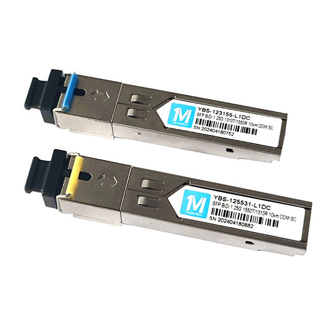 1.25G BIDI SC 10km 1310nm/1550nm DDM WDM módulo óptico simple Transceptor módulo SFP para mejorar el rendimiento de la red