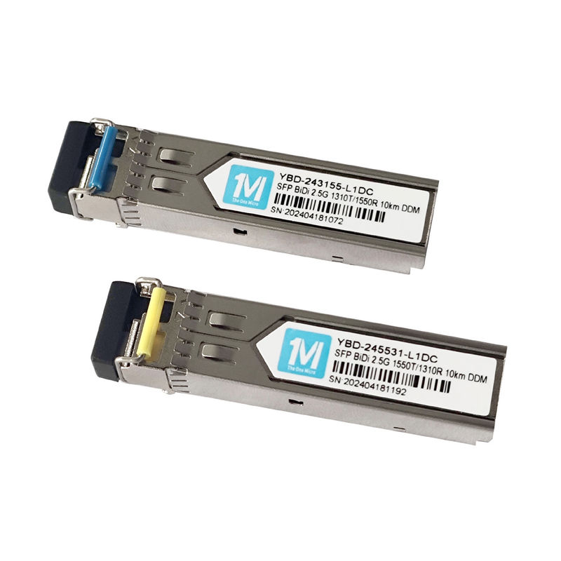 1310nm/1550nm Longitud de onda 10km Distancia BIDI LC Conector DDM WDM Modulo óptico simplex Transceptor módulo SFP