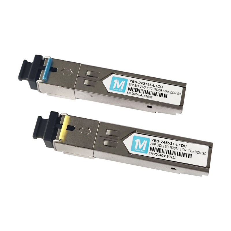 2.5G BIDI 10km 1310nm/1550nm Conector SC módulo óptico simple DDM WDM