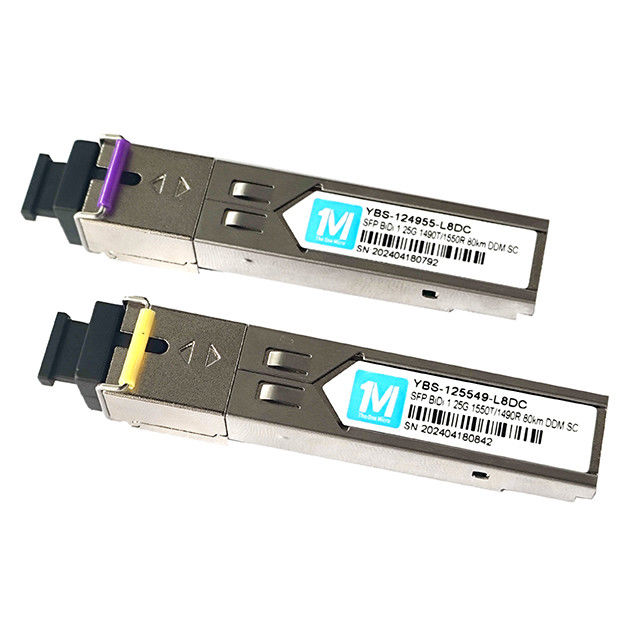 Tipo de fibra SMF 1.25G BIDI 80km 1490nm/1550nm Conector SC DDM WDM Modulo óptico simple Transceptor módulo SFP para FTTX