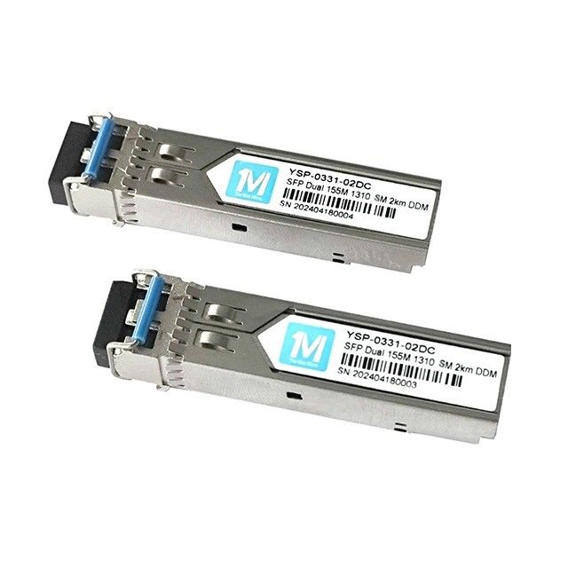 Modulo de fibra óptica SMF Transceptor SFP enchufable 155M Duplex 2km 1310nm Conector LC