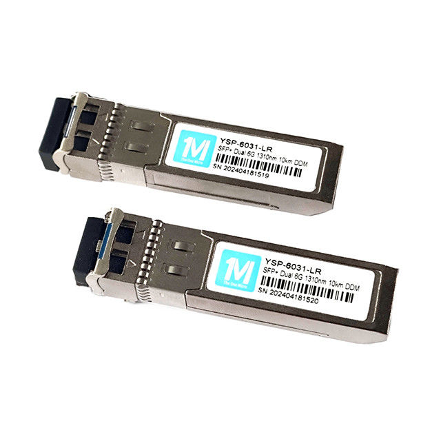Interfaz LC dúplex 6G SFP 10km 1310nm LC DDM SMF módulo óptico para redes de fibra de un solo modo de larga distancia