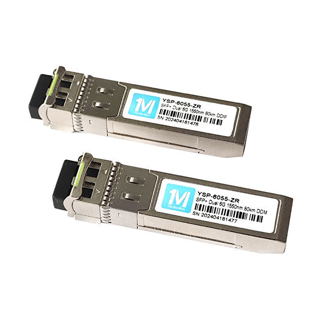 6G SFP Duplex 80km 1550nm LC DDM SMF 6GB Módulo óptico de modo único Módulo SFP SFP