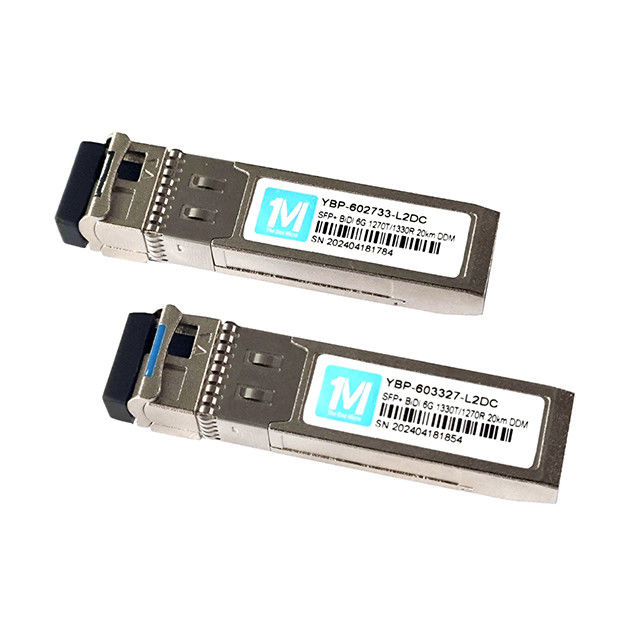 20km Distancia 6G SFP BIDI 1270nm/1330nm WDM LC Connector Transceptor óptico DDM para la red de módulos de red de fibra FTTX