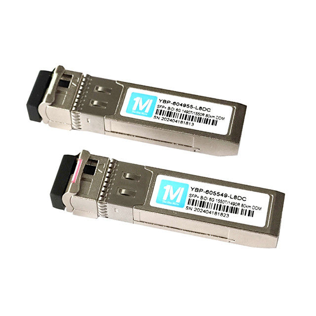 6G SFP BIDI 80km 1490nm/1550nm WDM Conector LC Transceptor óptico DDM con red de fibra óptica de velocidad