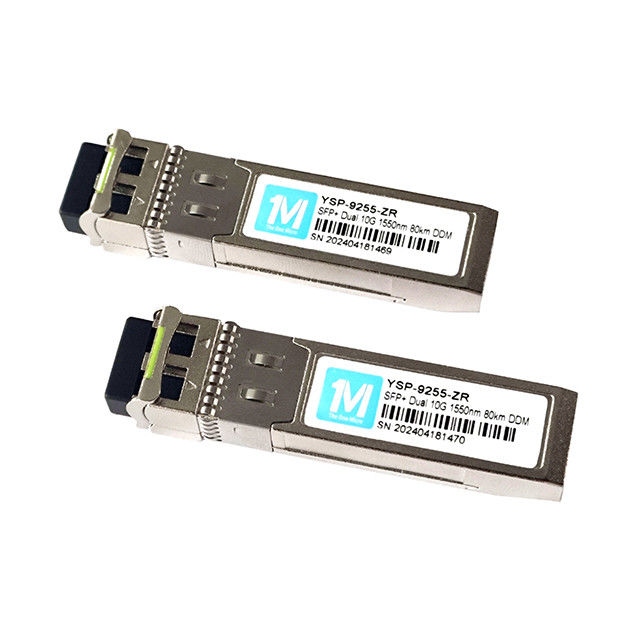 10G SFP Duplex LC 80km 1550nm LC DDM SMF 10GB Modulo óptico de modo único Modulo SFP SFP 10G ZR 1550nm longitud de onda