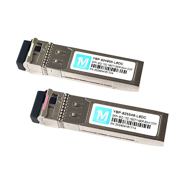 10G SFP BIDI 80km 1490nm/1550nm WDM Conector LC Transceptor óptico DDM para aplicaciones de centro de datos de ancho de banda