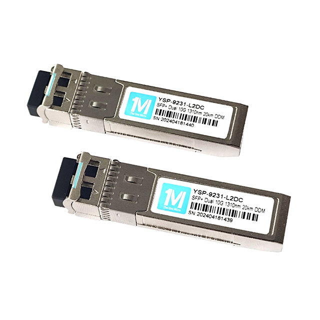 Modulo de modo único 10G SFP 20km 1310nm LC DDM SMF Modulo óptico de 10GB para infraestructura FTTX